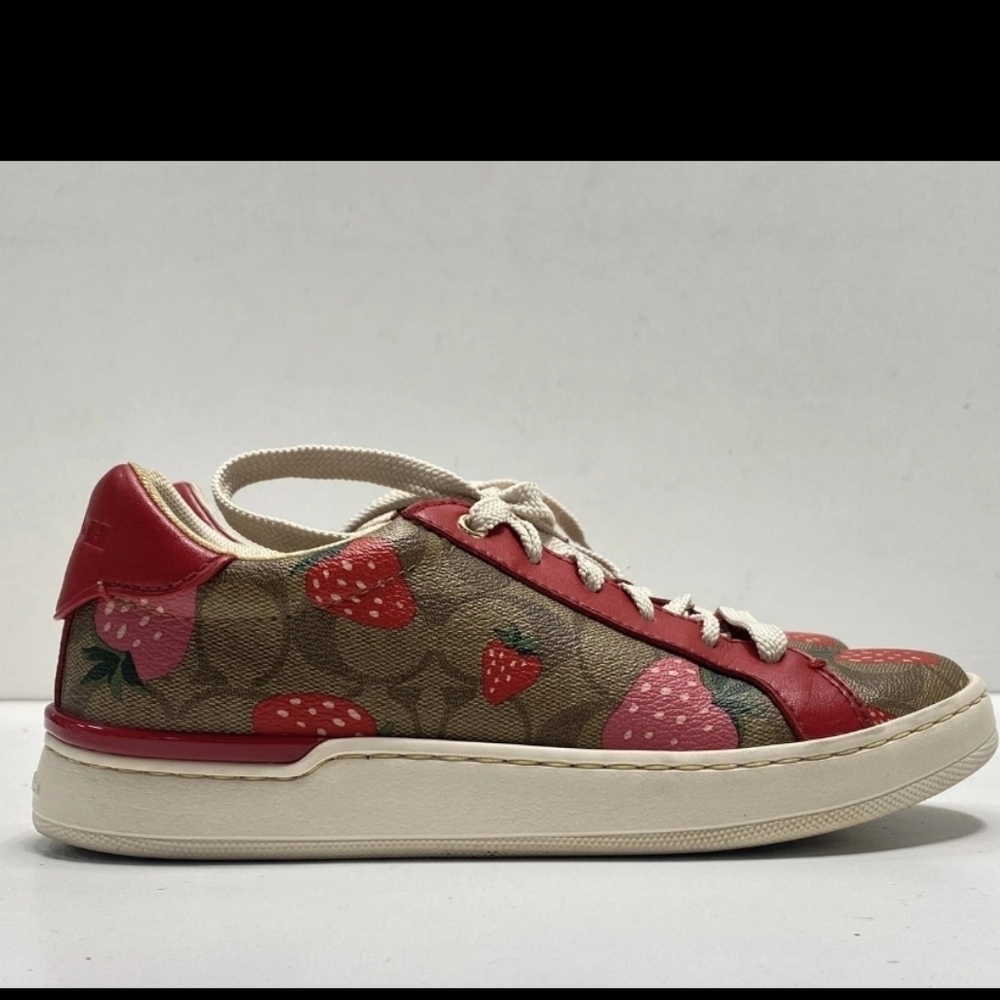Coach Sneakers with Red Strawberry Design 6b - Picture 6 of 8